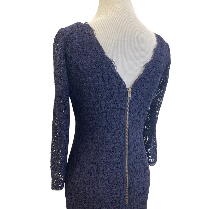 Load image into Gallery viewer, Navy Lace Gown (S)
