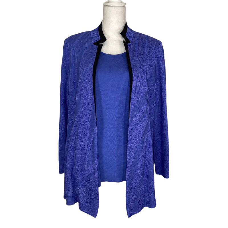 Load image into Gallery viewer, Lavender &amp; Black Knit Jacket and Tank Bundle (M)
