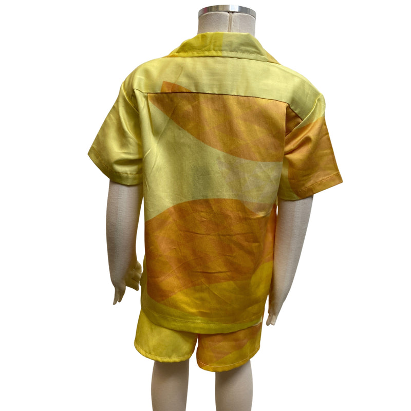 Load image into Gallery viewer, Keiki Melemele Aloha Shirt &amp; Shorties
