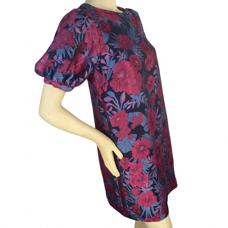 Load image into Gallery viewer, Navy &amp; Pink Floral Dress (S)
