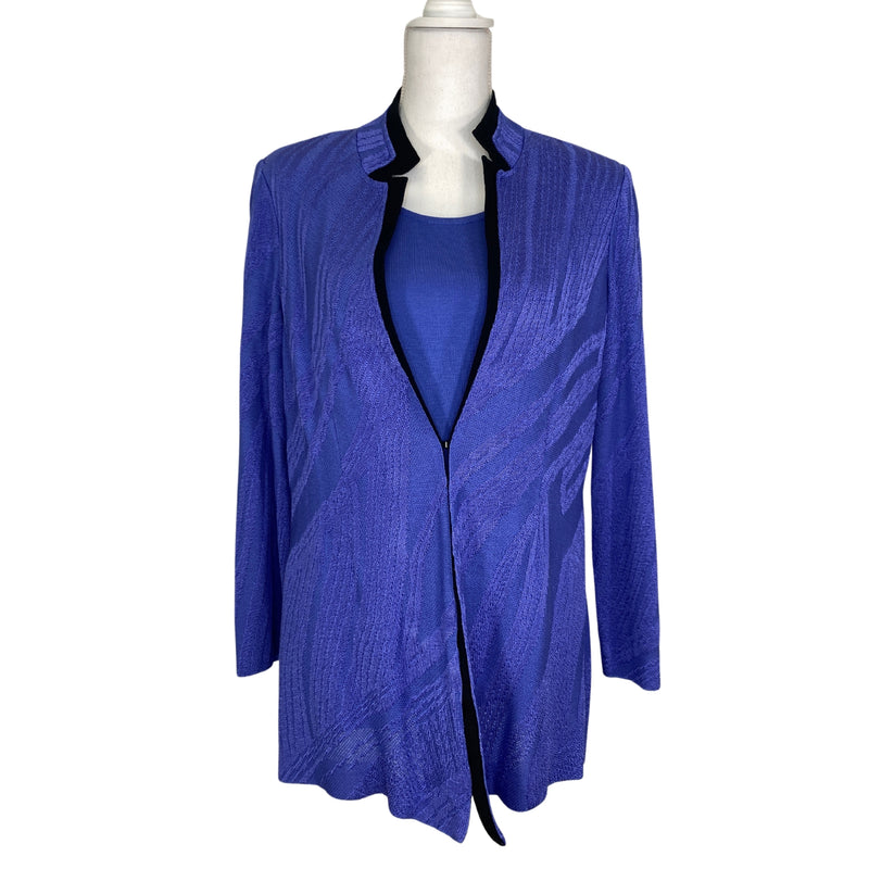 Load image into Gallery viewer, Lavender &amp; Black Knit Jacket and Tank Bundle (M)
