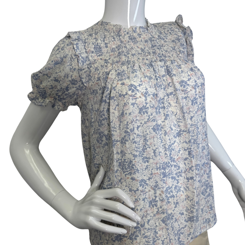 Load image into Gallery viewer, Eden In Love Delicate Light Blue Floral Blouse
