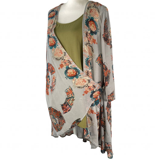 Citron Silk Medallion Blouse & Tank Bundle