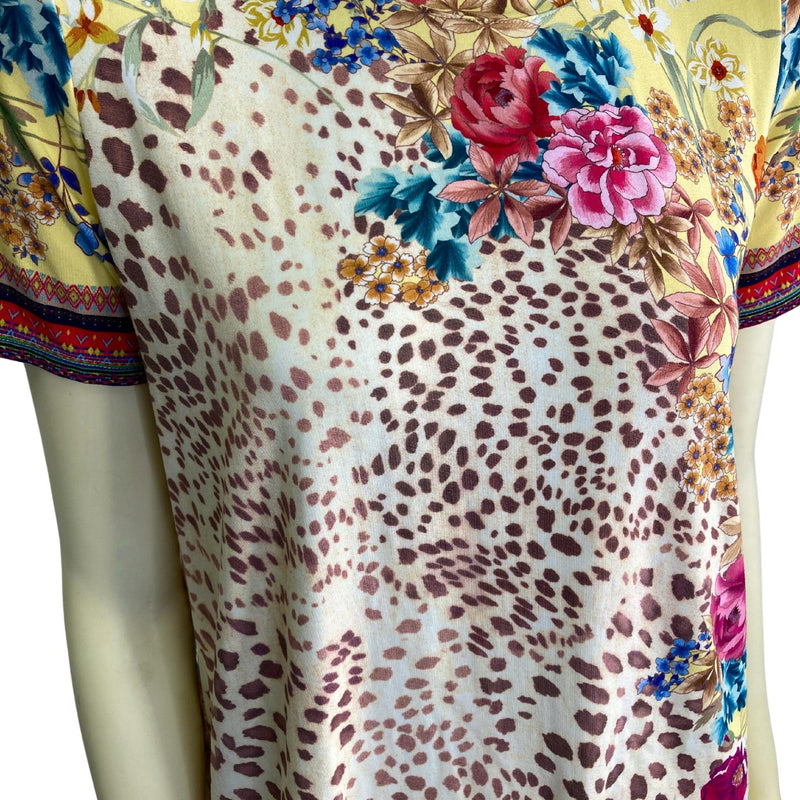 Load image into Gallery viewer, Leopard Floral Crew Tee (S)
