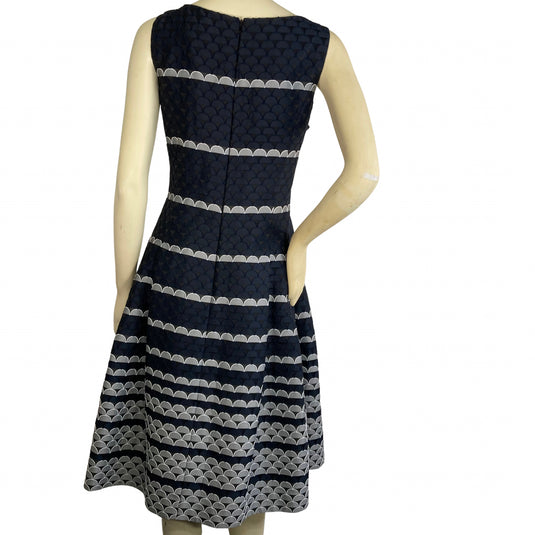 Carmen Marc Valvo Navy & White Dress