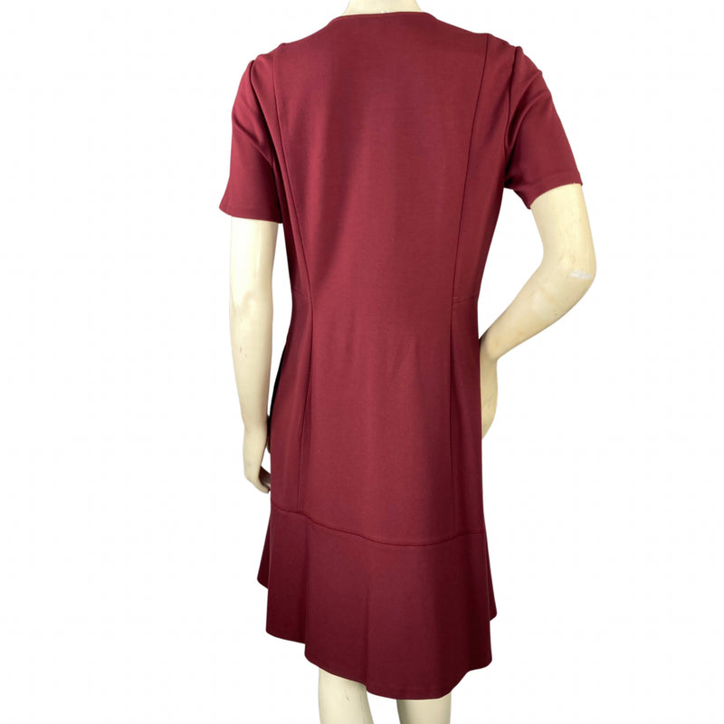 Load image into Gallery viewer, Michele C. Meyer-Shipp&#39;s Red Zip-Front Dress (L)

