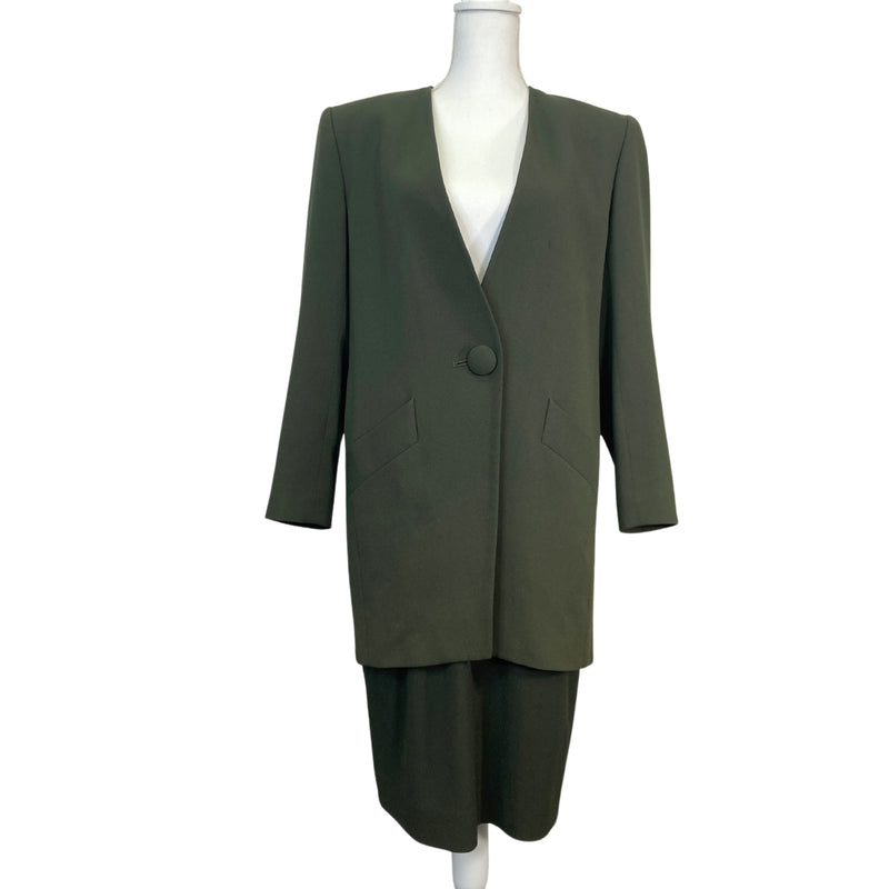 Load image into Gallery viewer, Saville Hunter Green Skirt Suit
