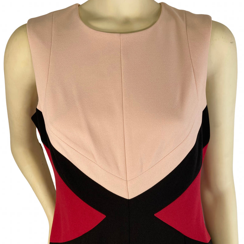 Load image into Gallery viewer, Calvin Klein Pink &amp; Red Sheath Dress
