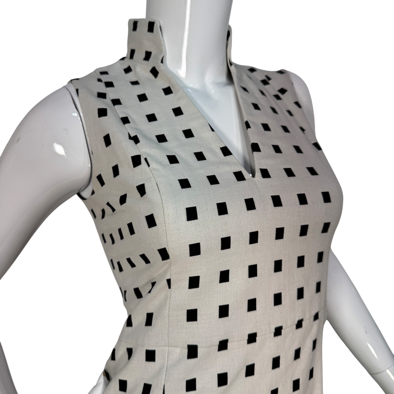 Load image into Gallery viewer, Akris Punto Beige Geometric Sleeveless Dress
