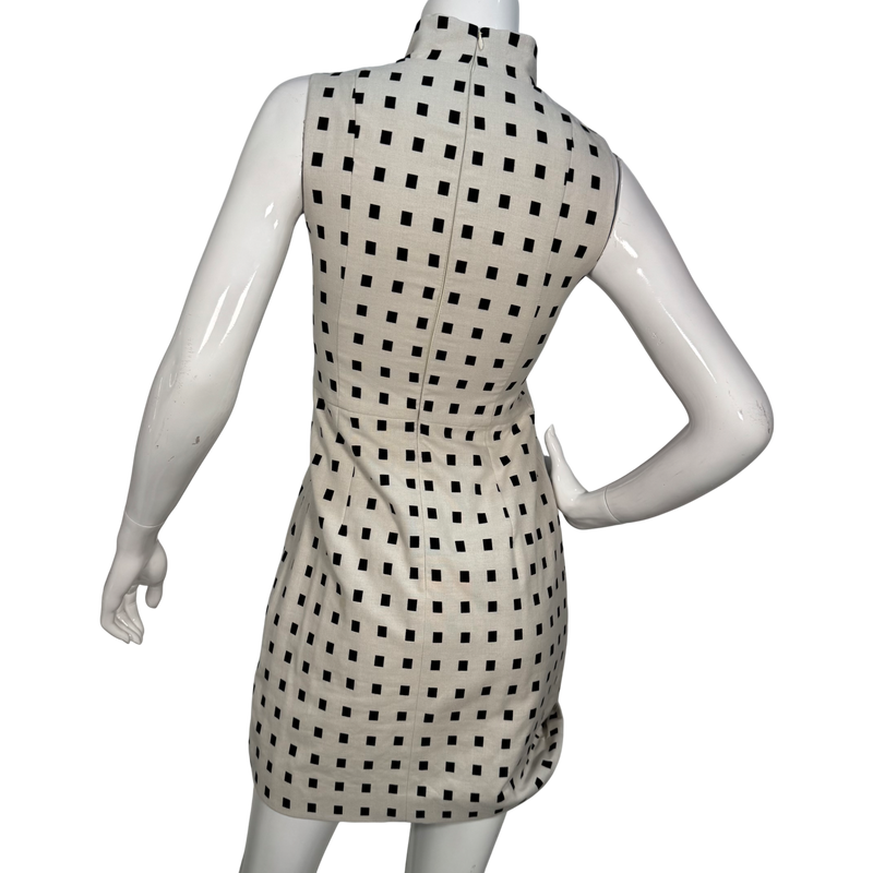 Load image into Gallery viewer, Akris Punto Beige Geometric Sleeveless Dress
