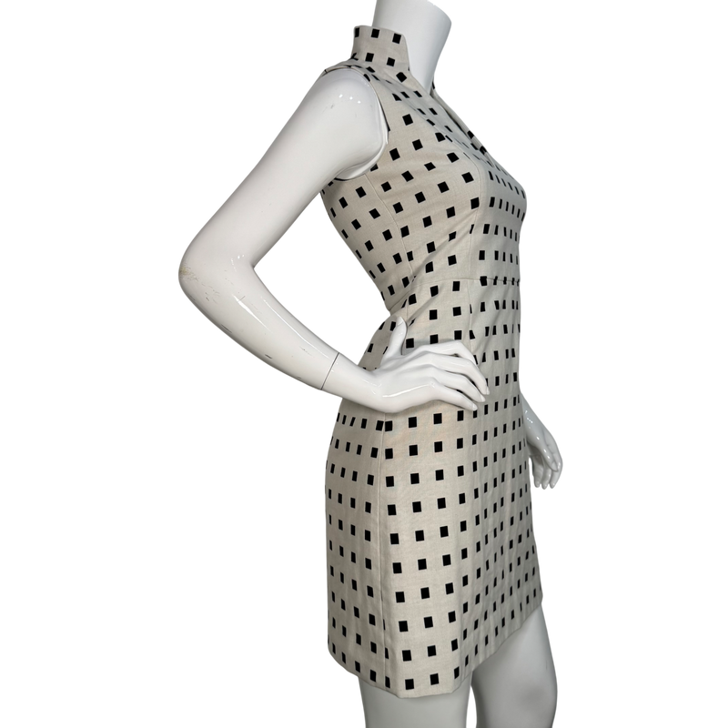 Load image into Gallery viewer, Akris Punto Beige Geometric Sleeveless Dress
