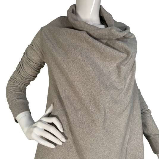 AllSaints Draped Gray Cardigan
