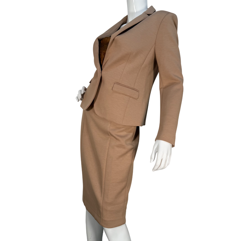 Load image into Gallery viewer, Ann Taylor Camel Brown Tailored Skirt Suit
