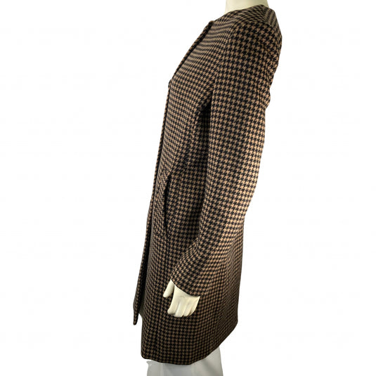  Ann Taylor Brown Check Coat side view