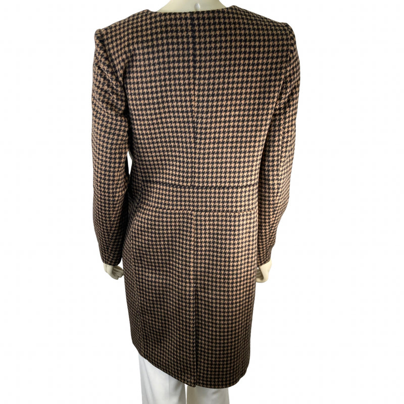 Load image into Gallery viewer,  Ann Taylor Brown Check Coat back view
