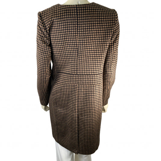  Ann Taylor Brown Check Coat back view