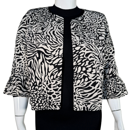 Anne Klein Black and White Zebra Blazer