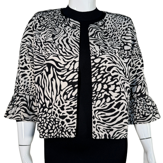 Anne Klein Black and White Zebra Blazer