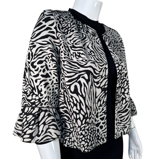 Anne Klein Black and White Zebra Blazer