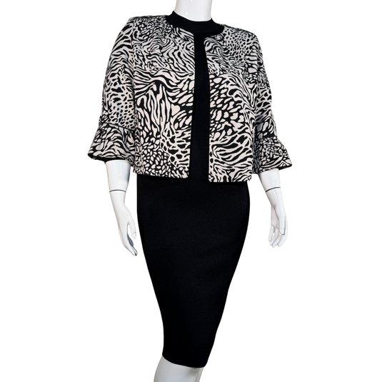 Anne Klein Black and White Zebra Blazer