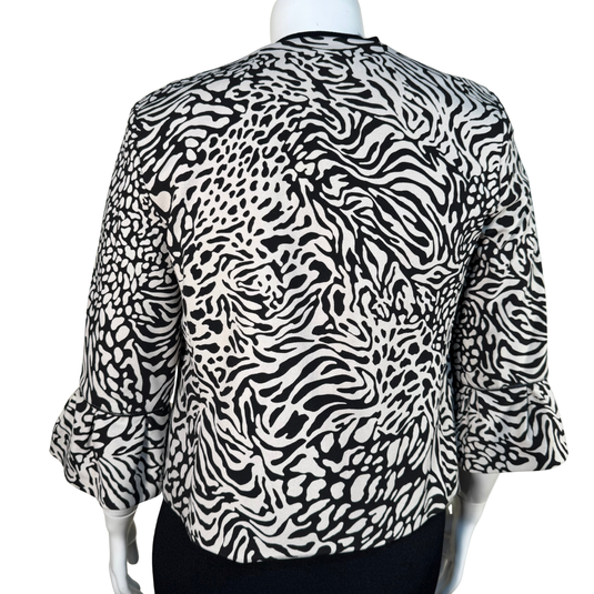 Anne Klein Black and White Zebra Blazer