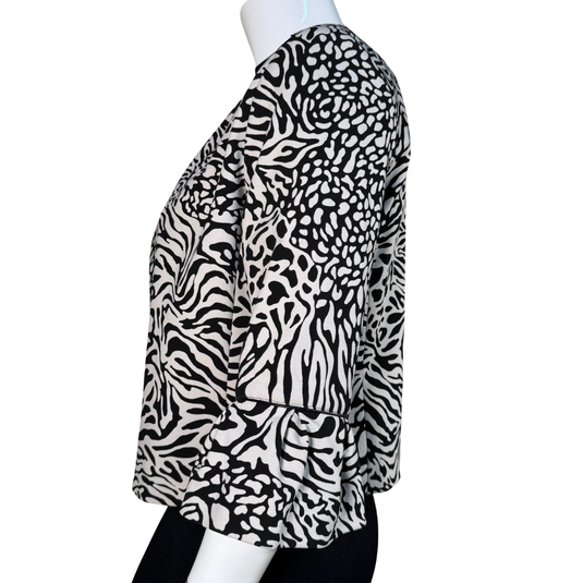 Anne Klein Black and White Zebra Blazer