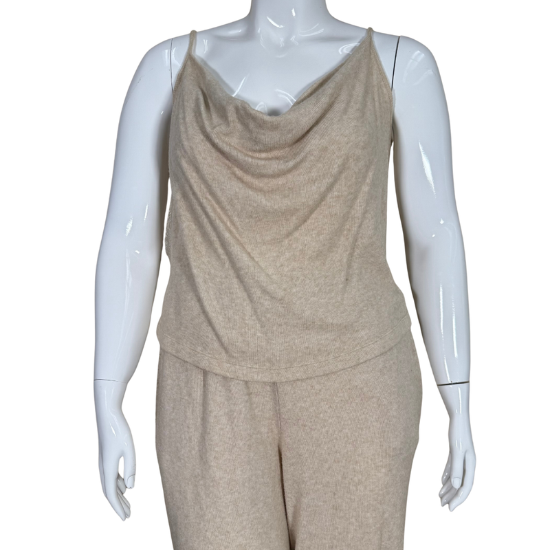 Load image into Gallery viewer, Soft, cozy, and effortlessly chic, this pre-loved Anthropologie 3 Piece Cozy Cream Lounge Set is your go-to for comfortable days while staying stylish.
