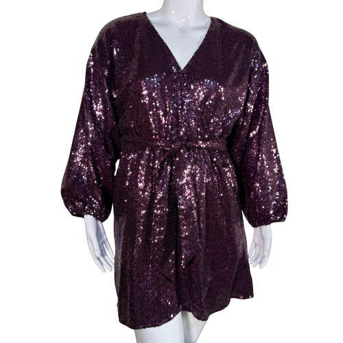 Anthropologie Purple Seqin Evening Dress