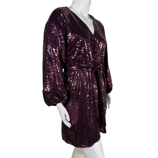Anthropologie Purple Seqin Evening Dress