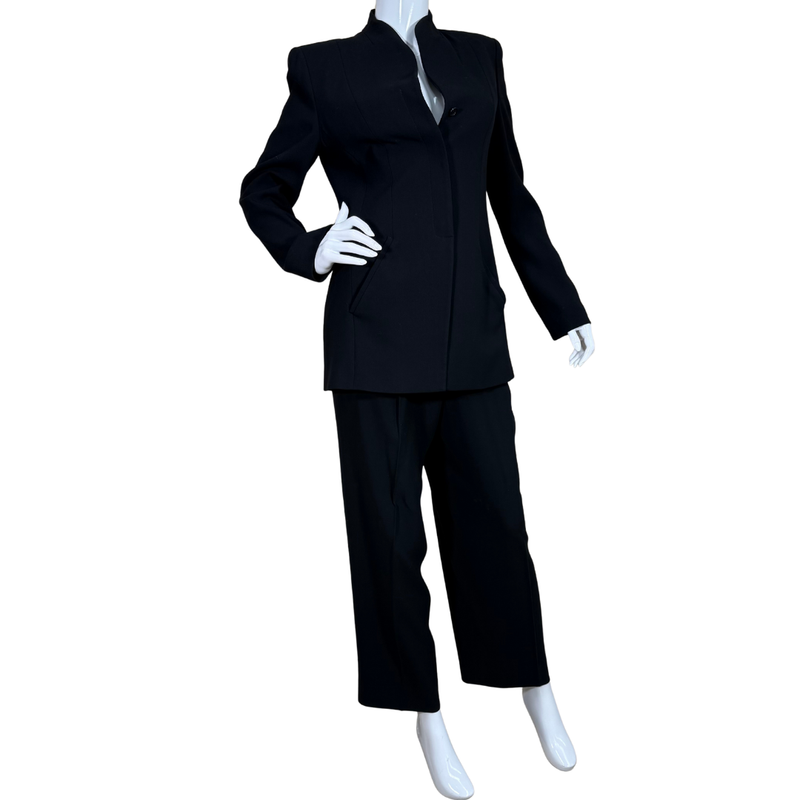 Load image into Gallery viewer, Black suit on a mannequin against a white background

