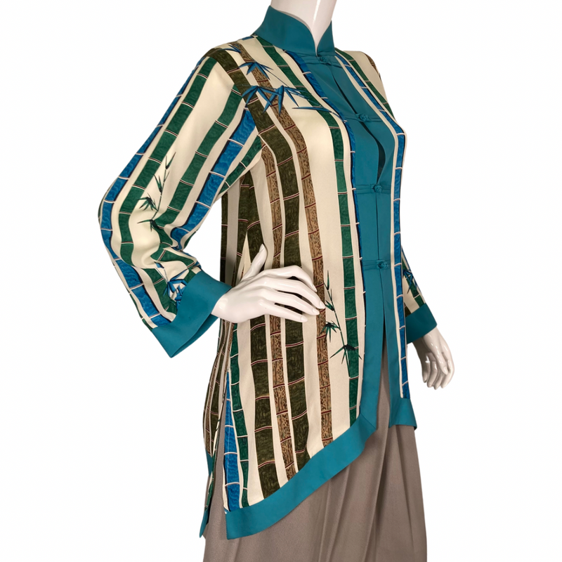 Load image into Gallery viewer, Unique and elegant Namba Silk Bamboo Blouse side view
