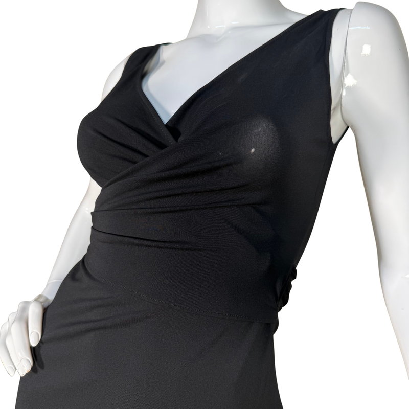 Load image into Gallery viewer, Black dress on a mannequin with a white background
