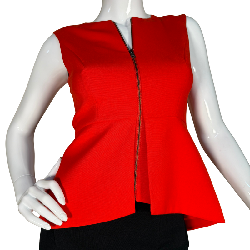 Load image into Gallery viewer, Red sleeveless top on a mannequin with a white background
