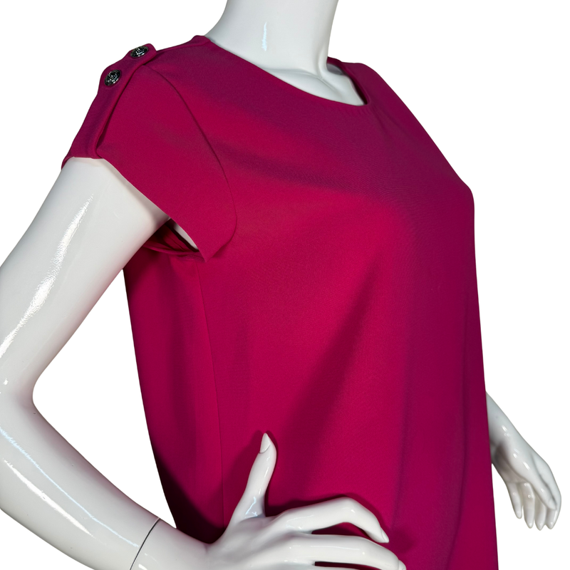 Load image into Gallery viewer, Diane Von Furstenberg Hot Pink Shift Dress
