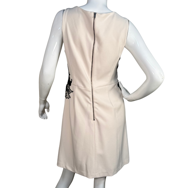 Load image into Gallery viewer, Betsy Johnson White Dress with Black Lace Elements
