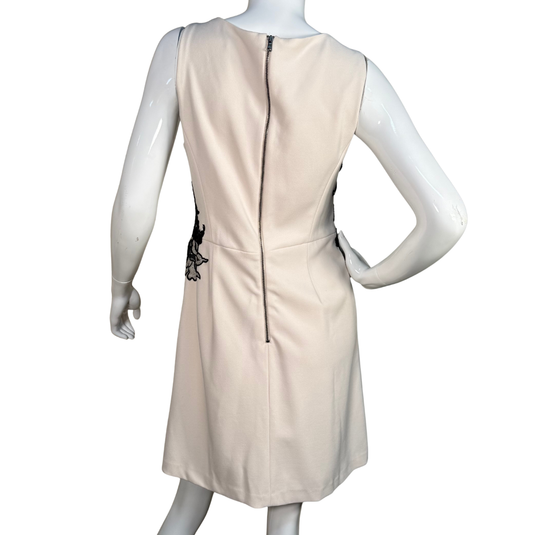 Betsy Johnson White Dress with Black Lace Elements