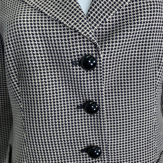 Armani Collezioni Vintage Black and Gray Print Blazer