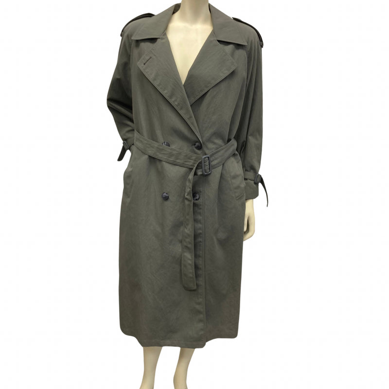 Load image into Gallery viewer, London Fog Vintage Olive Green Trench Coat
