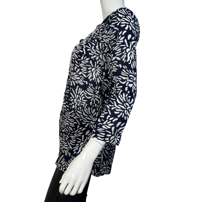 Load image into Gallery viewer, Charter Club Navy Embroidered Tunic Top
