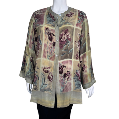 Citron Pastel Colors Floral Blouse