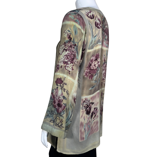 Citron Pastel Colors Floral Blouse