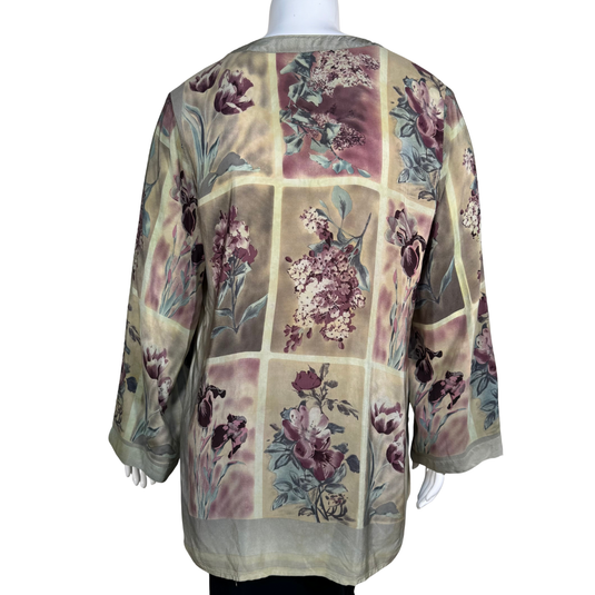 Citron Pastel Colors Floral Blouse