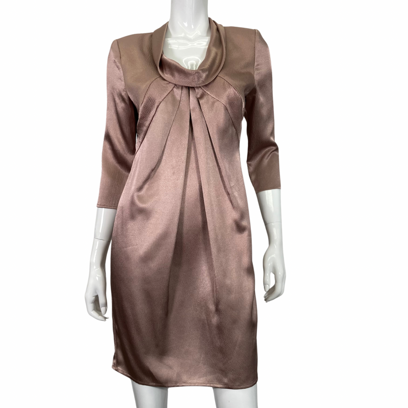 Load image into Gallery viewer, ABS by Allen Schwartz Luxurious Bronze dress front view
