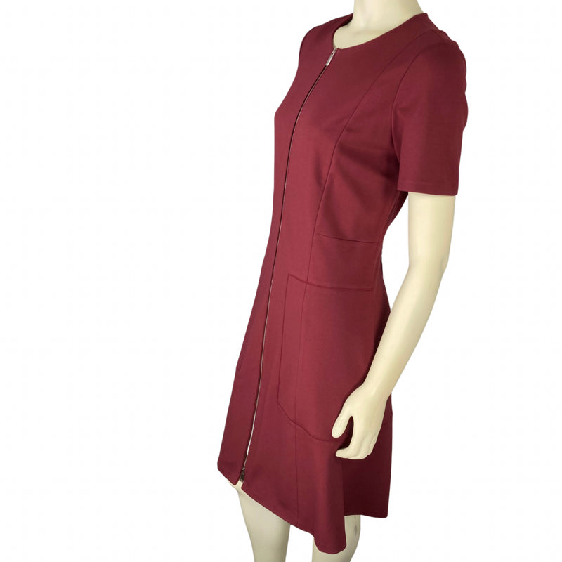 Load image into Gallery viewer, Michele C. Meyer-Shipp&#39;s Red Zip-Front Dress (L)
