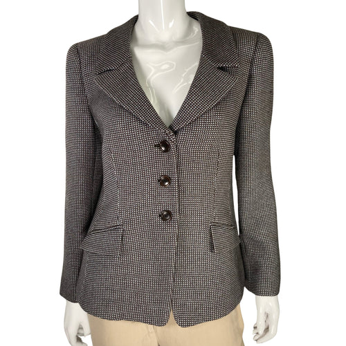 Vintage Blue and Brown Tweed Blazer