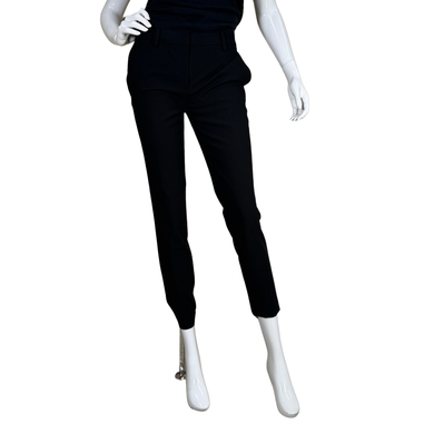 classic donated DKNY Tailored Black Elegant Pants offer a sleek and sophisticated silhouette, perfect for both professional and casual settings