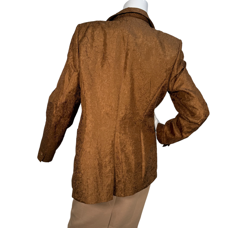 Load image into Gallery viewer, Donna Karan Brown Textured Tank Top &amp; Blazer Jacket Set
