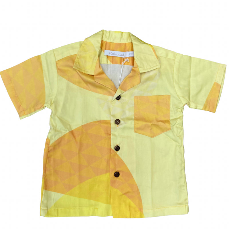 Load image into Gallery viewer, Keiki Melemele Aloha Shirt &amp; Shorties
