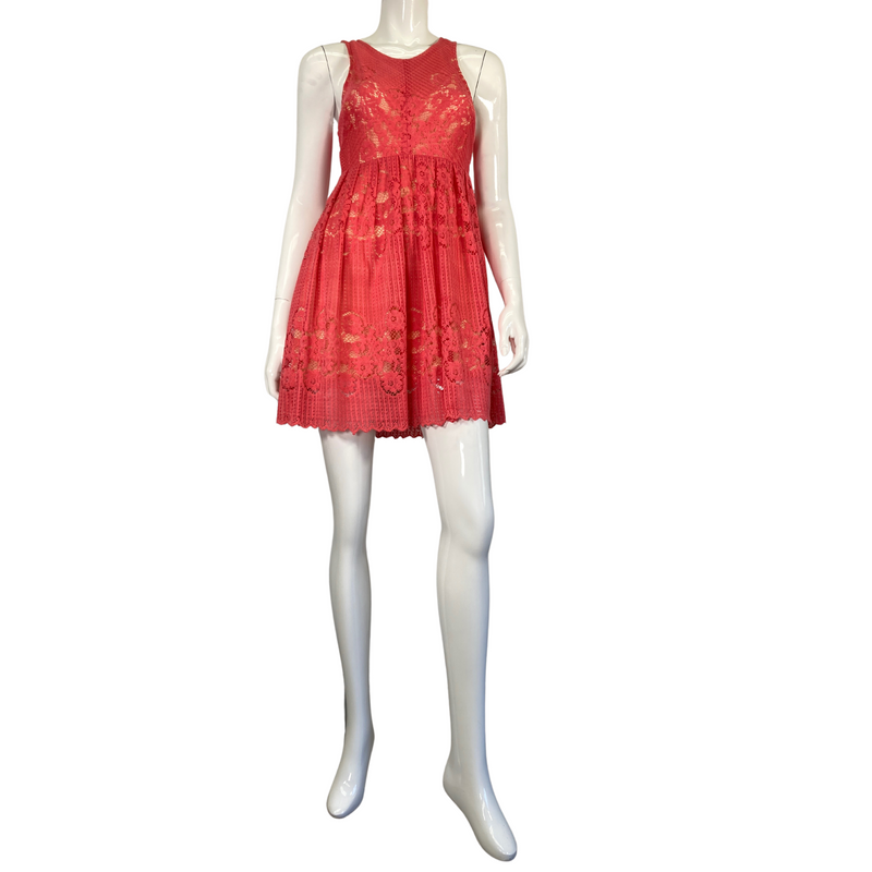 Load image into Gallery viewer, Free People Lacy Salmon Midi Dress by YWCA O&#39;ahu
