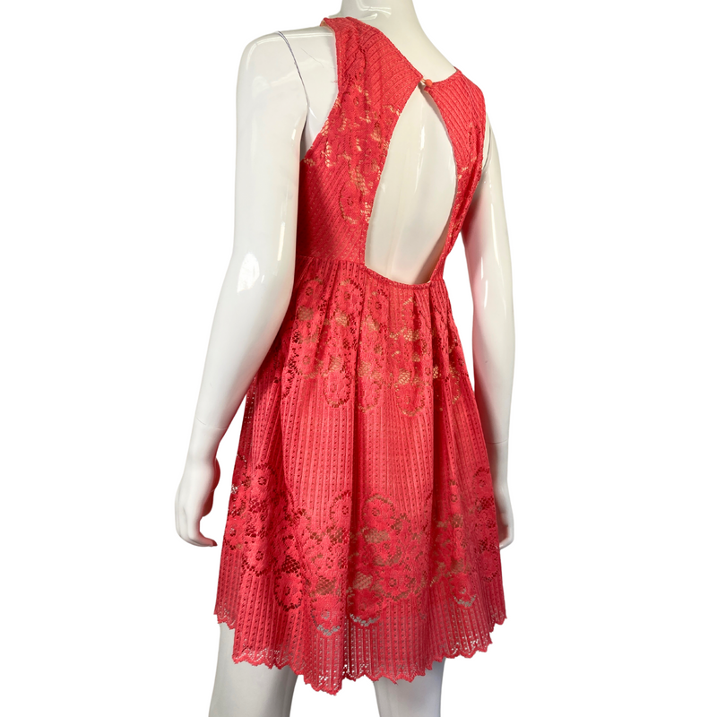 Load image into Gallery viewer, Free People Lacy Salmon Midi Dress by YWCA O&#39;ahu
